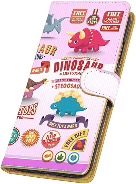 jp xperia z3 compact so 02g 用 手帳型 カードタイプ すまほケース 恐竜・ピンク tレックス
