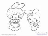 Sanrio Melody Kuromi Keroppi Crabs Coloringcontest sketch template