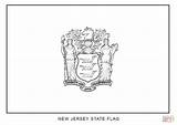 Coloring Flag Jersey State Flags Pages Nj Printable Comments Library sketch template
