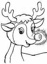 Coloring Rudolf Christmas Pages Color Colouring Holiday sketch template