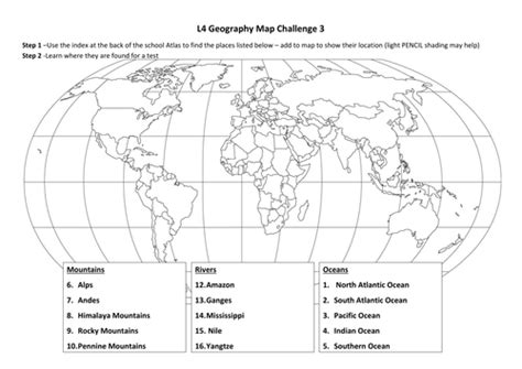 map challenges teaching resources