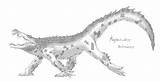 Kaprosuchus Saharicus Crocodile Crocodilians sketch template