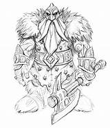Warcraft Lich Dwarf Wrath sketch template