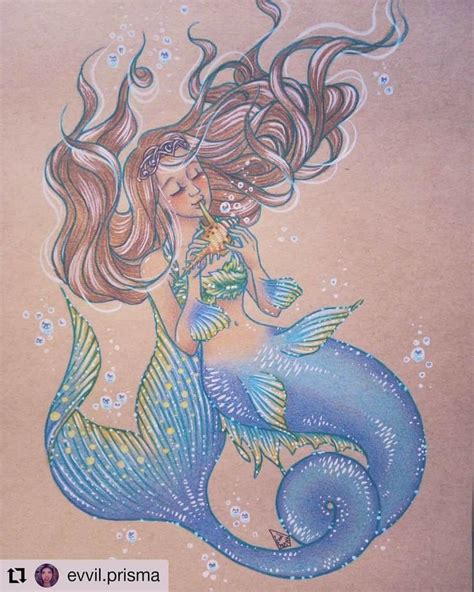 pin by marie hart on mermaid artwork modern misc artwork mermaid