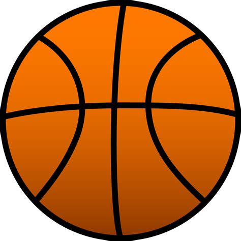 simple orange sports basketball  clip art