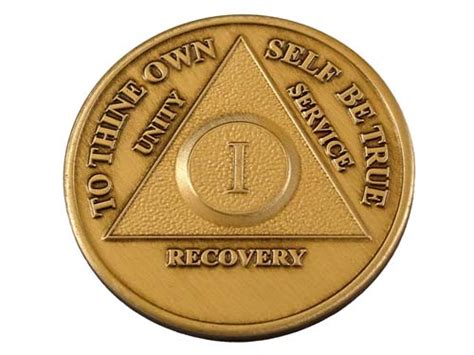 bronze aa anniversary chips alcoholics anonymous sobriety recovery medallions