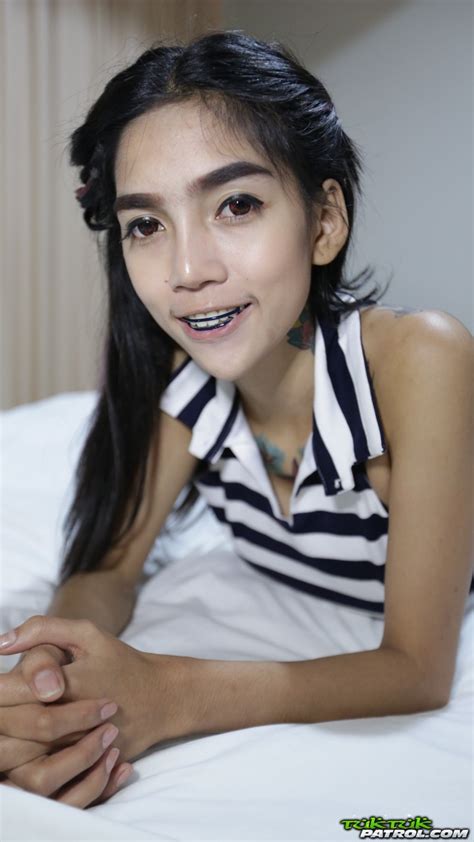 Skinny Thai Girl With Tattoos And Braces Makes Her Nude