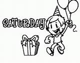 Coloring Saturday Days Week Pages Monday Happy Coloringcrew Wednesday Coloringhome Related sketch template