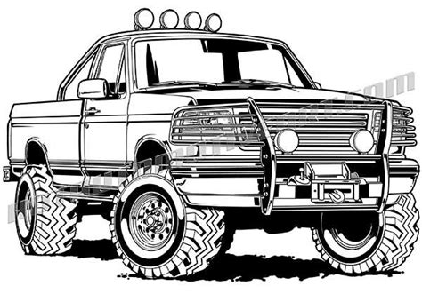 simple design ford   truck coloring pages  beginner