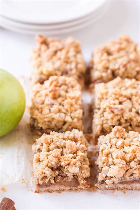 apple pie bars  streusel topping happiness  homemade