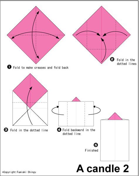 Candle 3   Easy Origami instructions For Kids