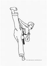 Martial Taekwondo sketch template