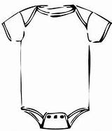 Onesie Baby Outline Coloring Clipart Shower Pages Onsie Bib Template Cliparts Colouring Shirt Color Sketch Boy Onesies Clip Grow Printable sketch template