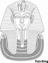 King Tut Outline Vector Vexels Eps Illustration Coloring Drawings Pages Qvectors Egyptian sketch template