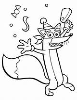 Coloring Swiper Pages Dora Fox Explorer Clip Library Clipart Cartoon Popular Template sketch template