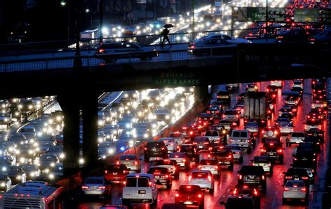 surprise  los angeles   worlds  traffic clogged city
