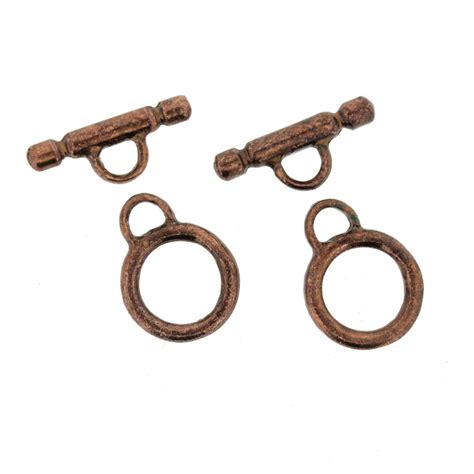 antique copper small toggle clasp
