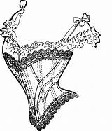 Corset Openclipart Lineart Undergarment Underpants Similars Pinclipart sketch template