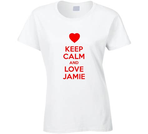 keep calm and love jamie valentines day present t t shirt