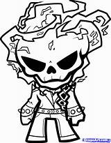 Coloring Ghost Rider Pages Popular sketch template