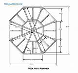 Gazebo Octagon Blueprints Plans Feet Deck Assembly Summerhouse Lovely Octagonal Construction Details sketch template