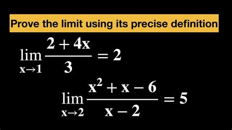 prove  limit   precise definition prove limit        youtube