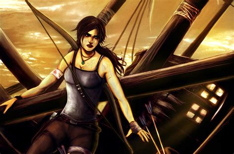 Tomb Raider Archer Warrior Lara Croft Singlet Games Girls