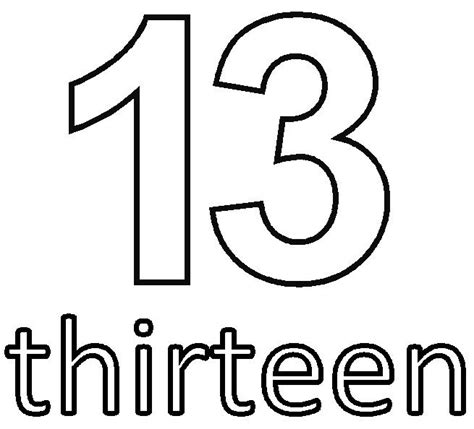 thirteen coloring pages coloring pages color  number printable