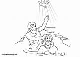 Baptism Line Drawing Coloring Catholic Pages Kids Printable sketch template