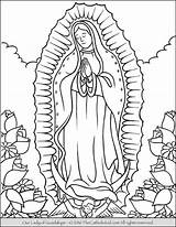 Guadalupe Lady Coloring Getcolorings Printable Pages Color sketch template