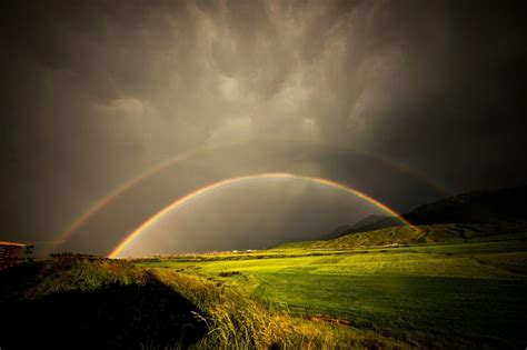 rainbow  storm royalty  stock photo  image