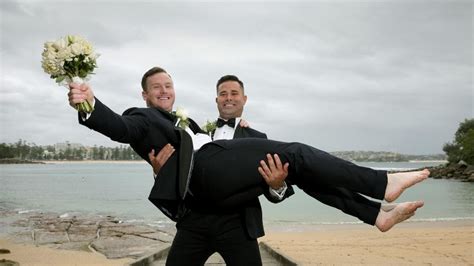 same sex marriage australia gay couple find loophole to marry in oz the courier mail