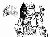 Predator Alien Kleurplaat Avp Bionicles Versus sketch template