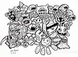 Doodling Monstres Monsters Vexx Colorare Pour Adulti Justcolor Coloriages Adulte Malbuch Erwachsene Gekritzel Complexe Farfelus Adultes Enfants Svg Drawing Garabateado sketch template