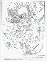 Coloring Eos Pagan Fairy Goddesses Wiccan Alina sketch template