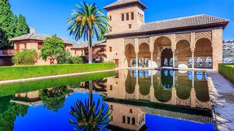 alhambra palace   river  paradise islamicity