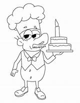 Coloring Birthday Pages Brother Happy Chef Quotes Cards Wishes Funny Cake Template sketch template