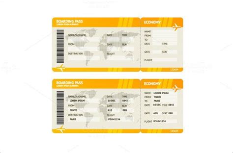plane ticket template    ticket templates   word excel