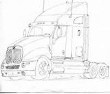 Peterbilt Drawing Trucks Getdrawings sketch template