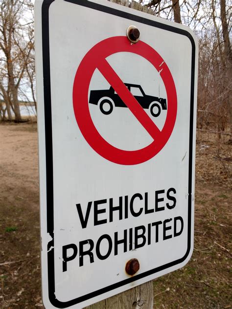 vehicles prohibited sign picture  photograph  public domain