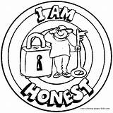 Honesty Valores Honestidad sketch template