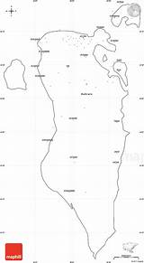 Bahrain Map Blank Simple East North West Maps sketch template