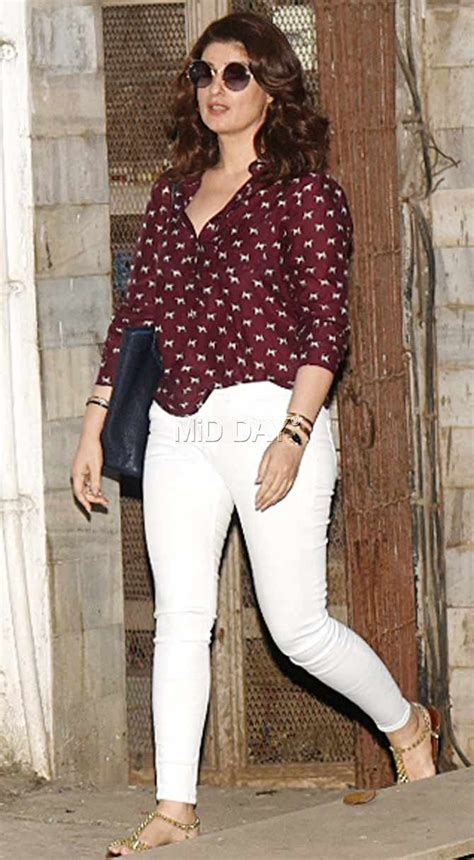 bollywood actress twinkle khanna   spotted   salon amp