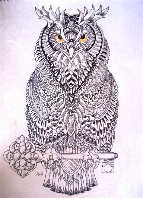 owldoodle mandala  drawings abdmas geometric owl owl geometric