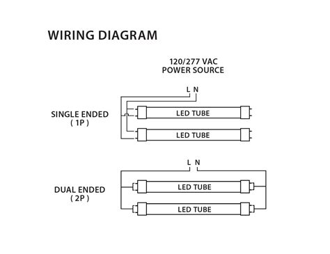 wiring diagram convert fluorescent  led