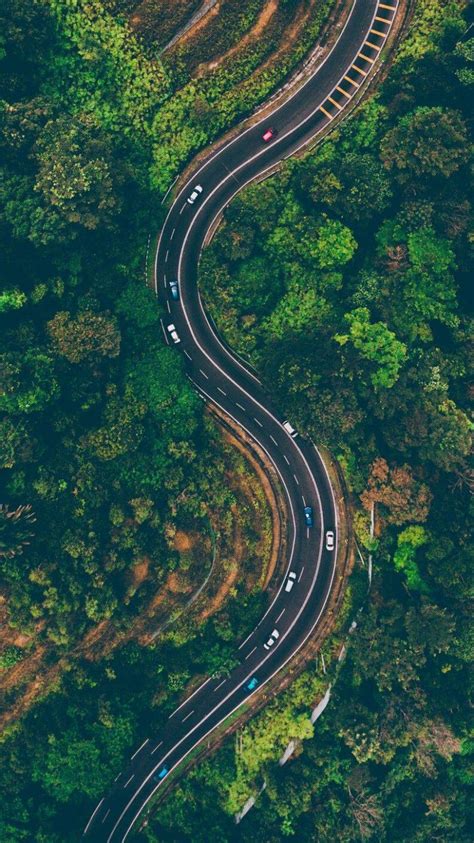nature road drone shot iphone wallpaper iphone wallpapers
