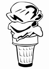 Ice Cream Cone Coloring Soft Edupics sketch template