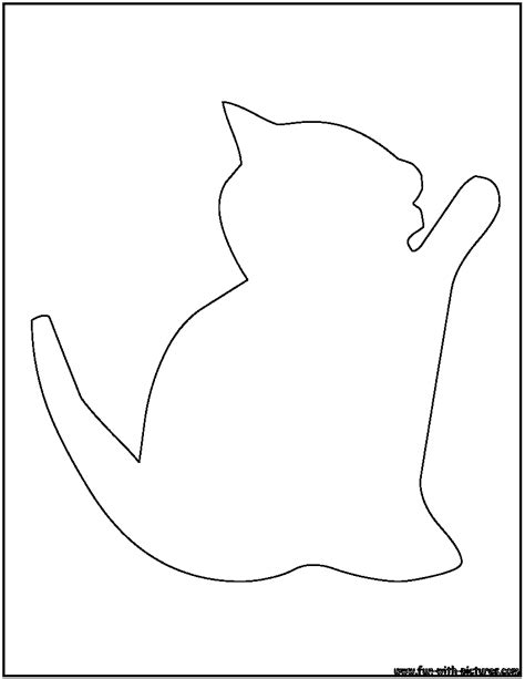 cat outline coloring page