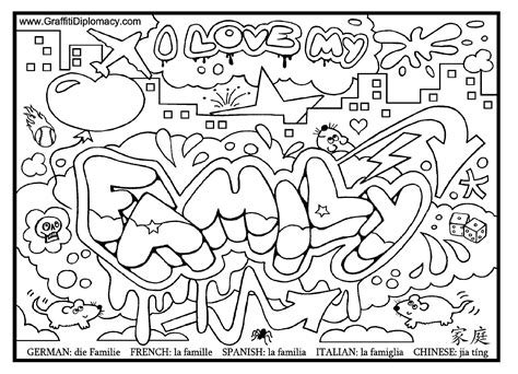 graffiti kleurplaten love  love   graffiti illustrations