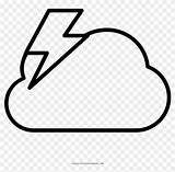 Cloud Storm Coloring Line Pngfind sketch template